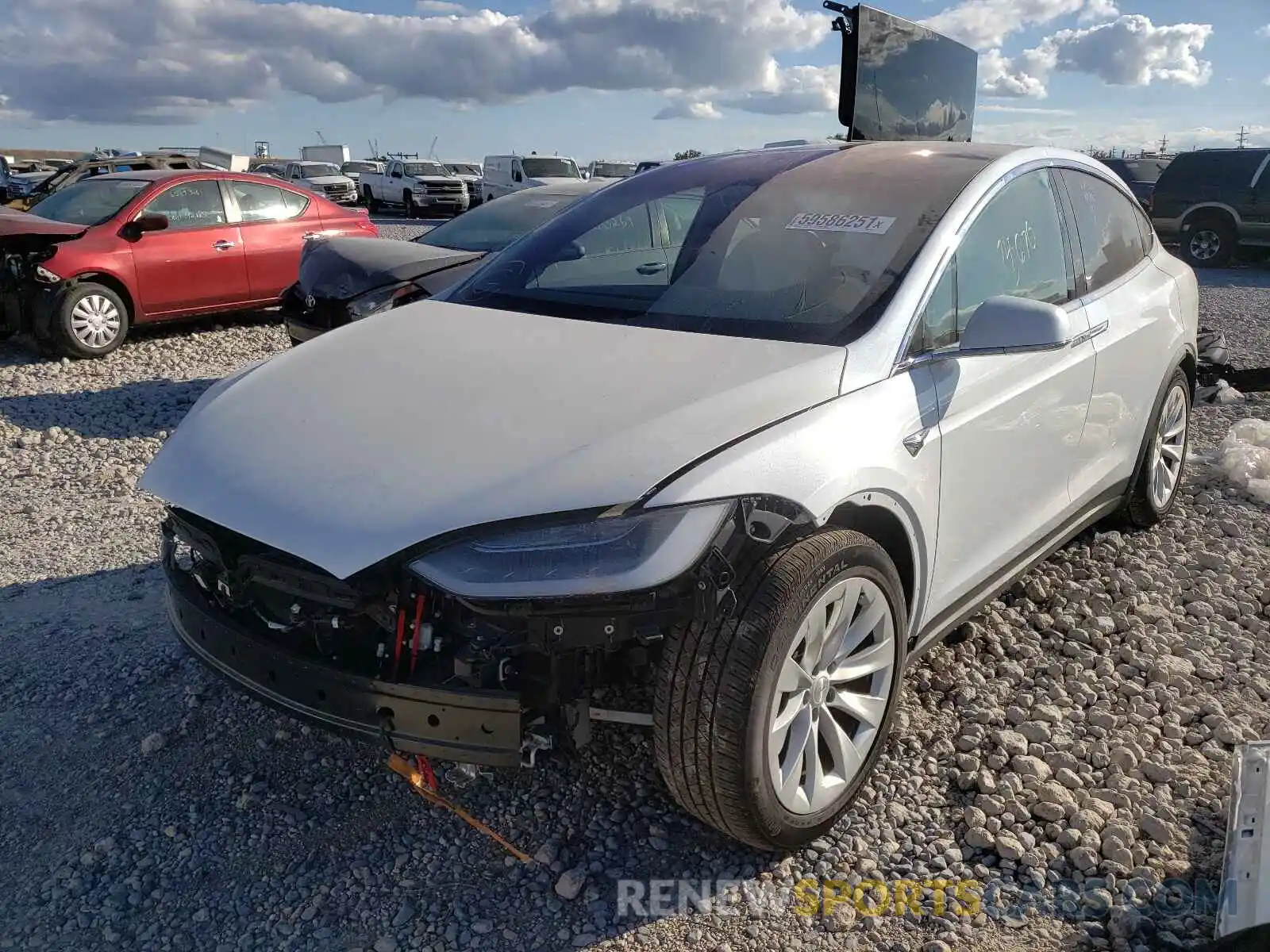 2 Photograph of a damaged car 5YJXCDE20LF300036 TESLA MODEL X 2020