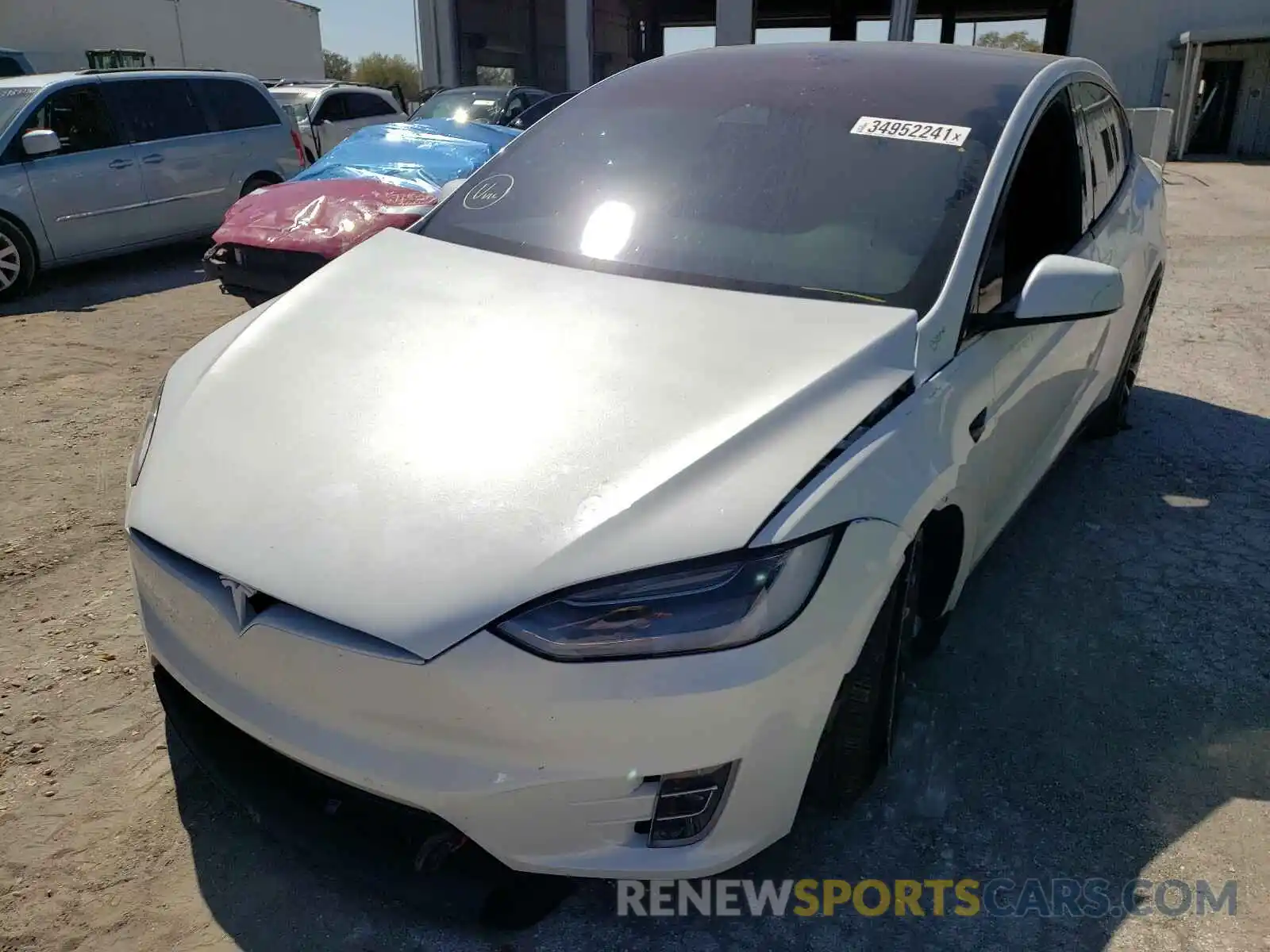 2 Photograph of a damaged car 5YJXCDE23LF242567 TESLA MODEL X 2020