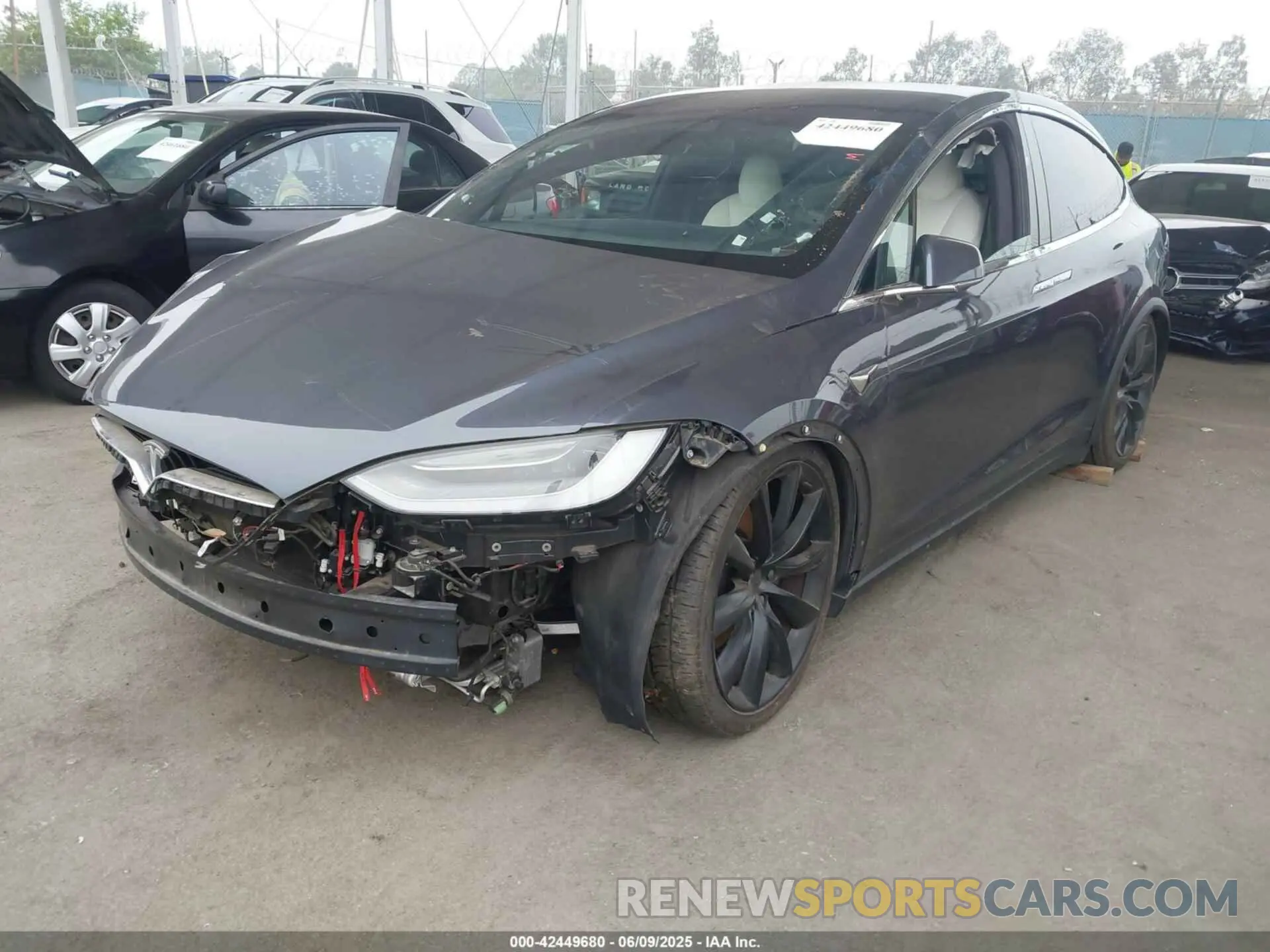 2 Photograph of a damaged car 5YJXCDE23LF270272 TESLA MODEL X 2020