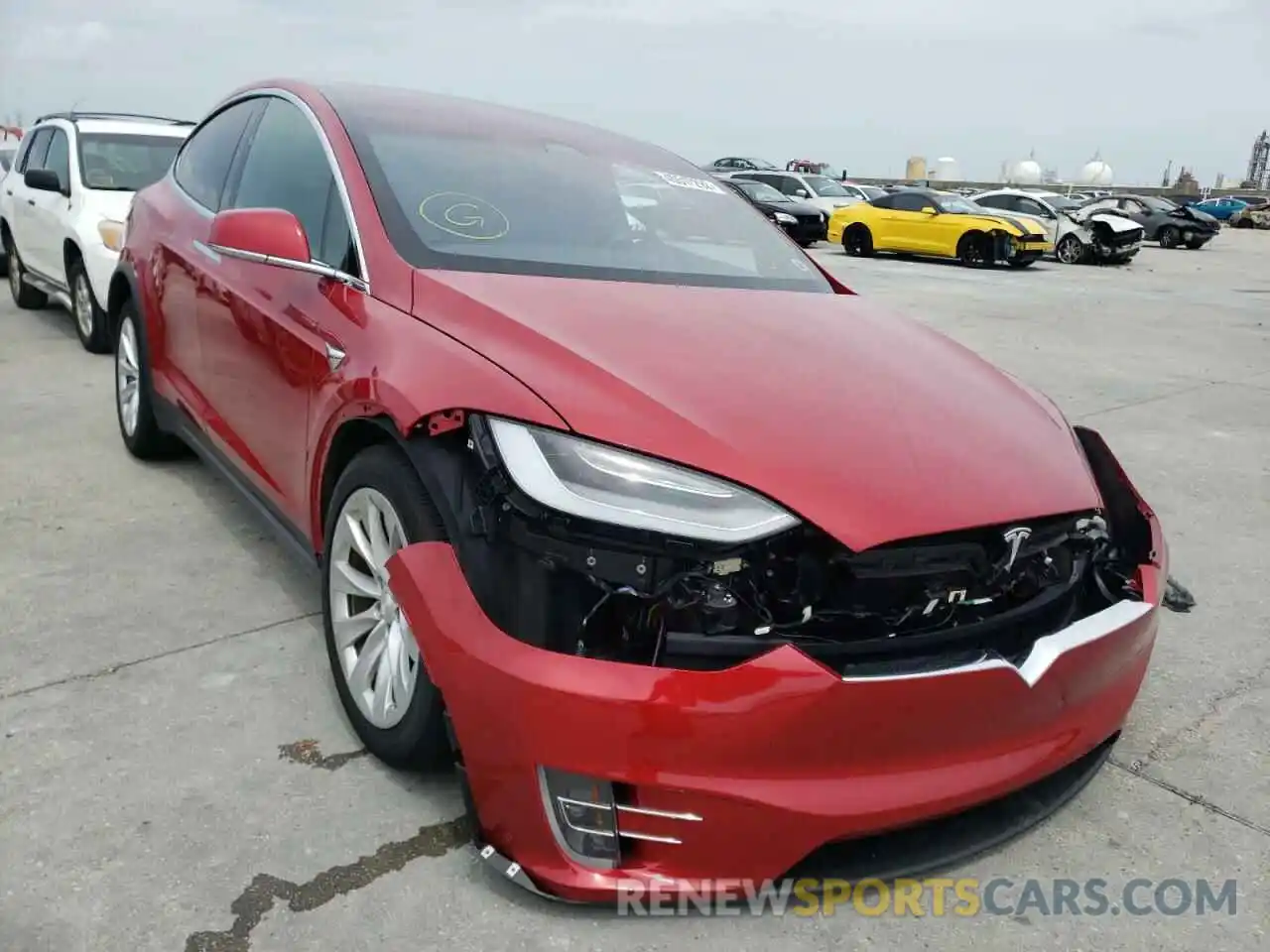 1 Photograph of a damaged car 5YJXCDE23LF283006 TESLA MODEL X 2020