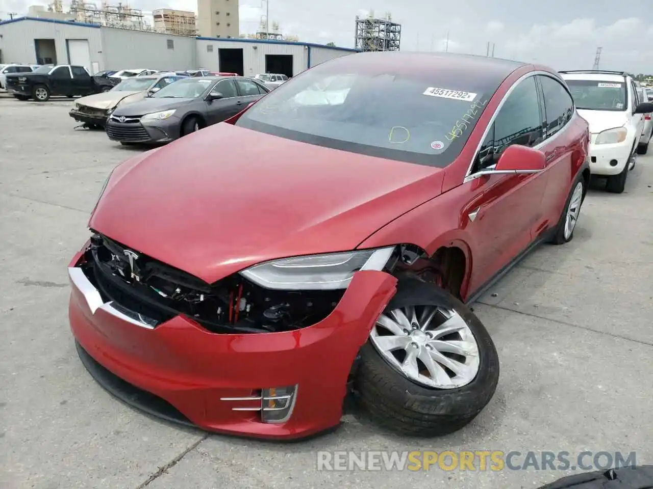 2 Photograph of a damaged car 5YJXCDE23LF283006 TESLA MODEL X 2020