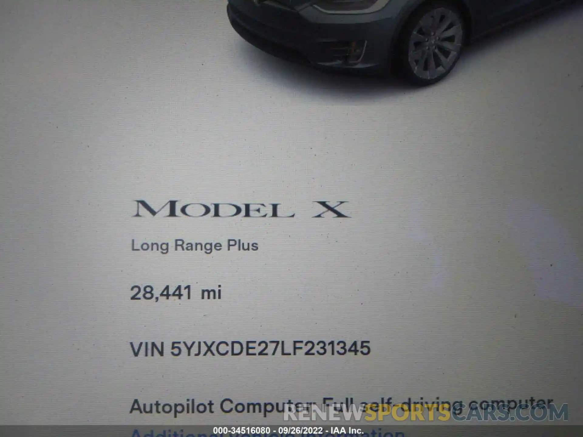 7 Photograph of a damaged car 5YJXCDE27LF231345 TESLA MODEL X 2020