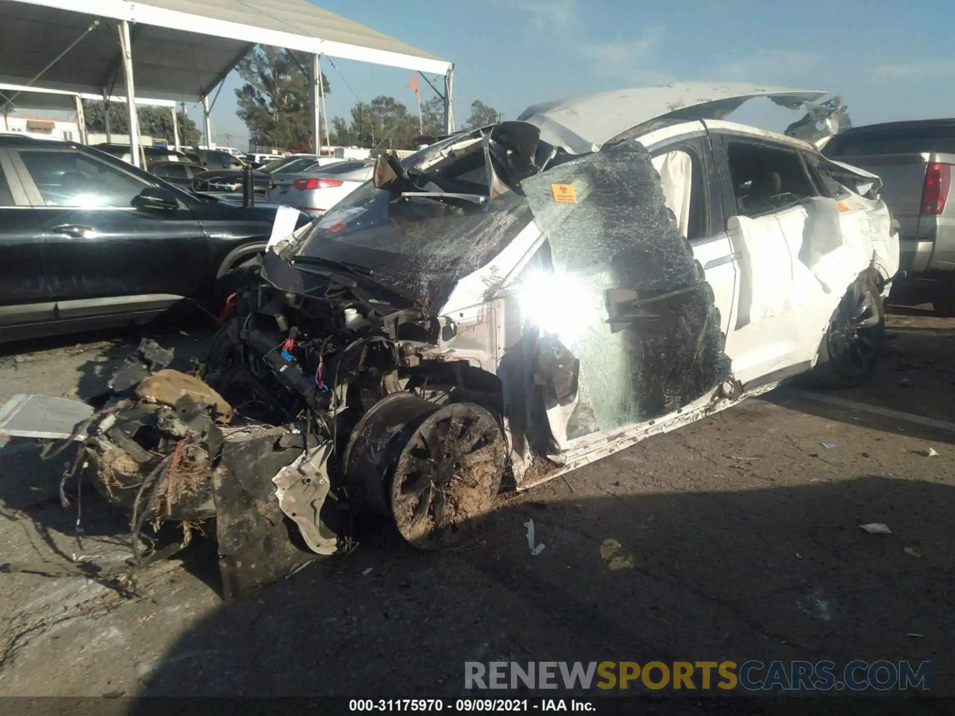 2 Photograph of a damaged car 5YJXCDE27LF236609 TESLA MODEL X 2020