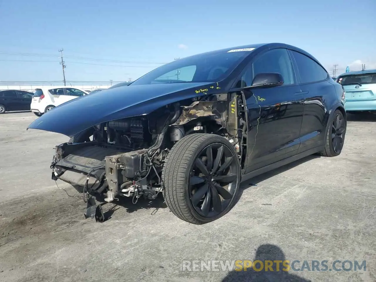 1 Photograph of a damaged car 5YJXCDE28LF297743 TESLA MODEL X 2020