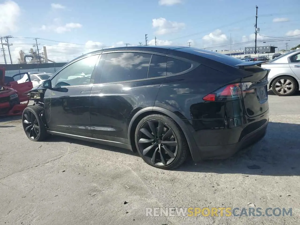 2 Photograph of a damaged car 5YJXCDE28LF297743 TESLA MODEL X 2020
