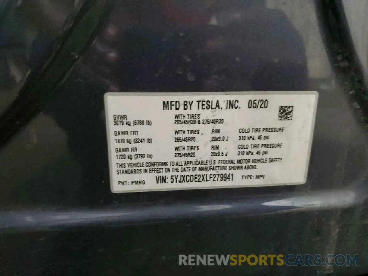 15 Photograph of a damaged car 5YJXCDE2XLF279941 TESLA MODEL X 2020