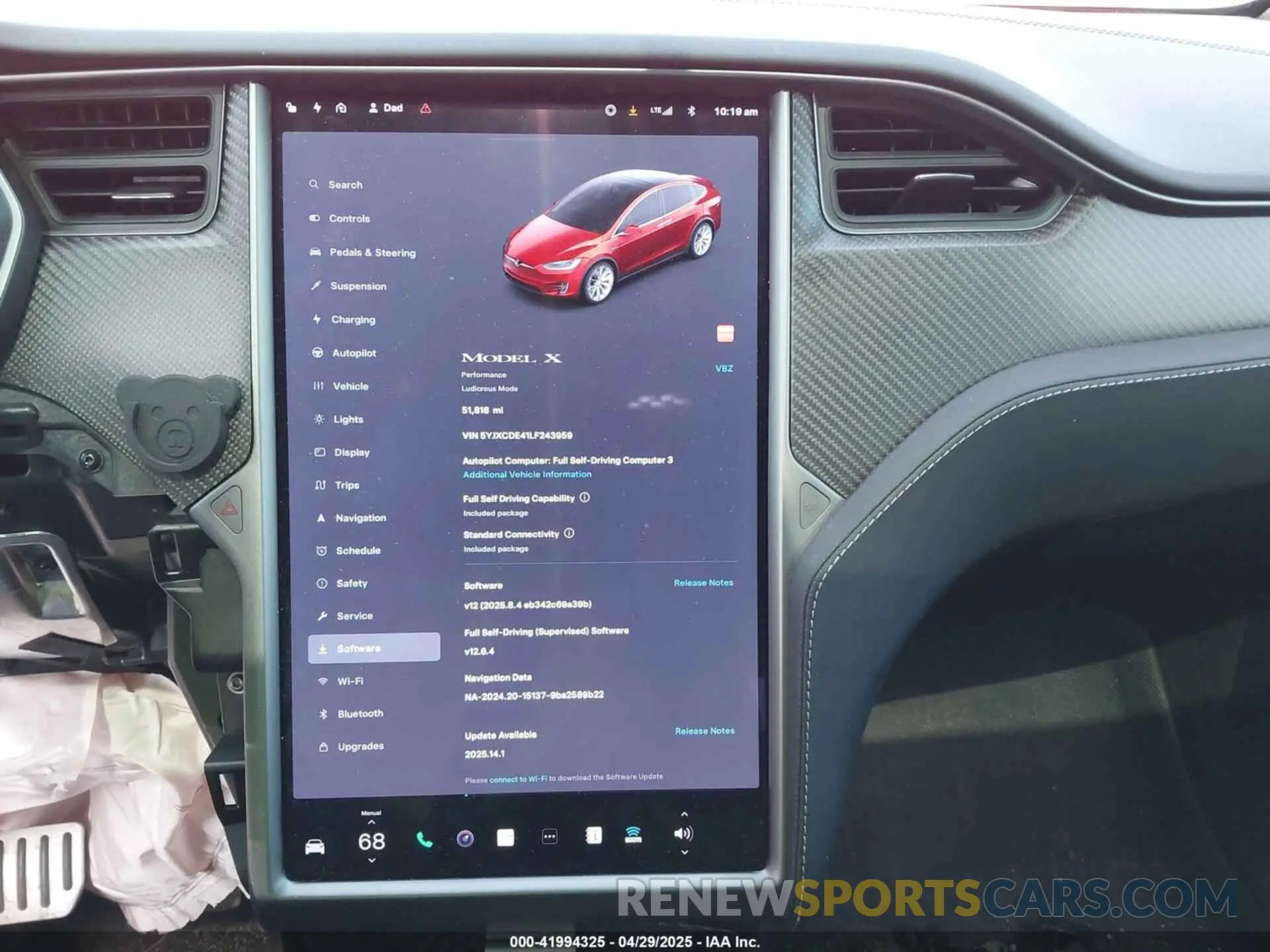 19 Photograph of a damaged car 5YJXCDE41LF243959 TESLA MODEL X 2020