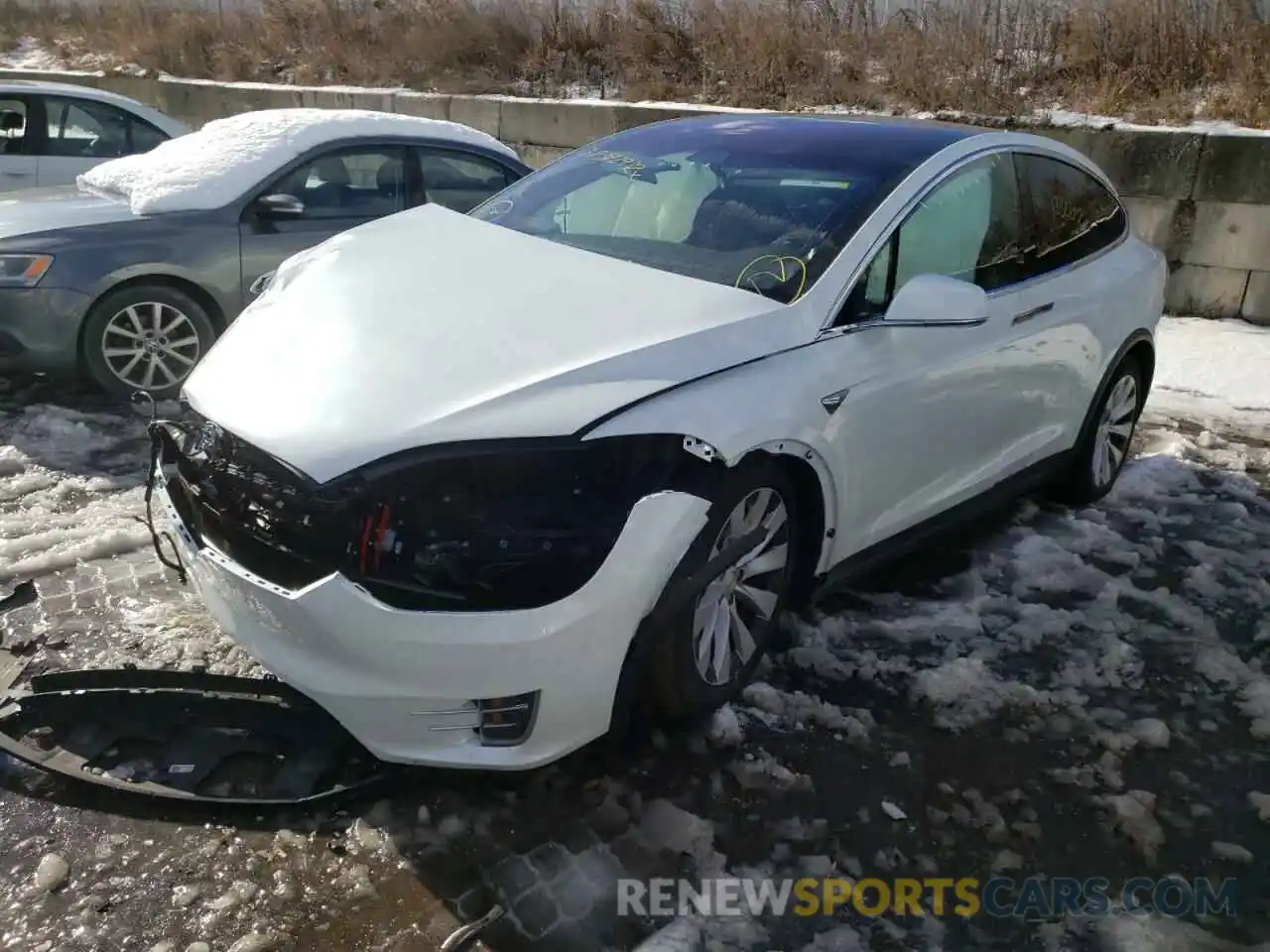 2 Photograph of a damaged car 5YJXCDE41LF262494 TESLA MODEL X 2020