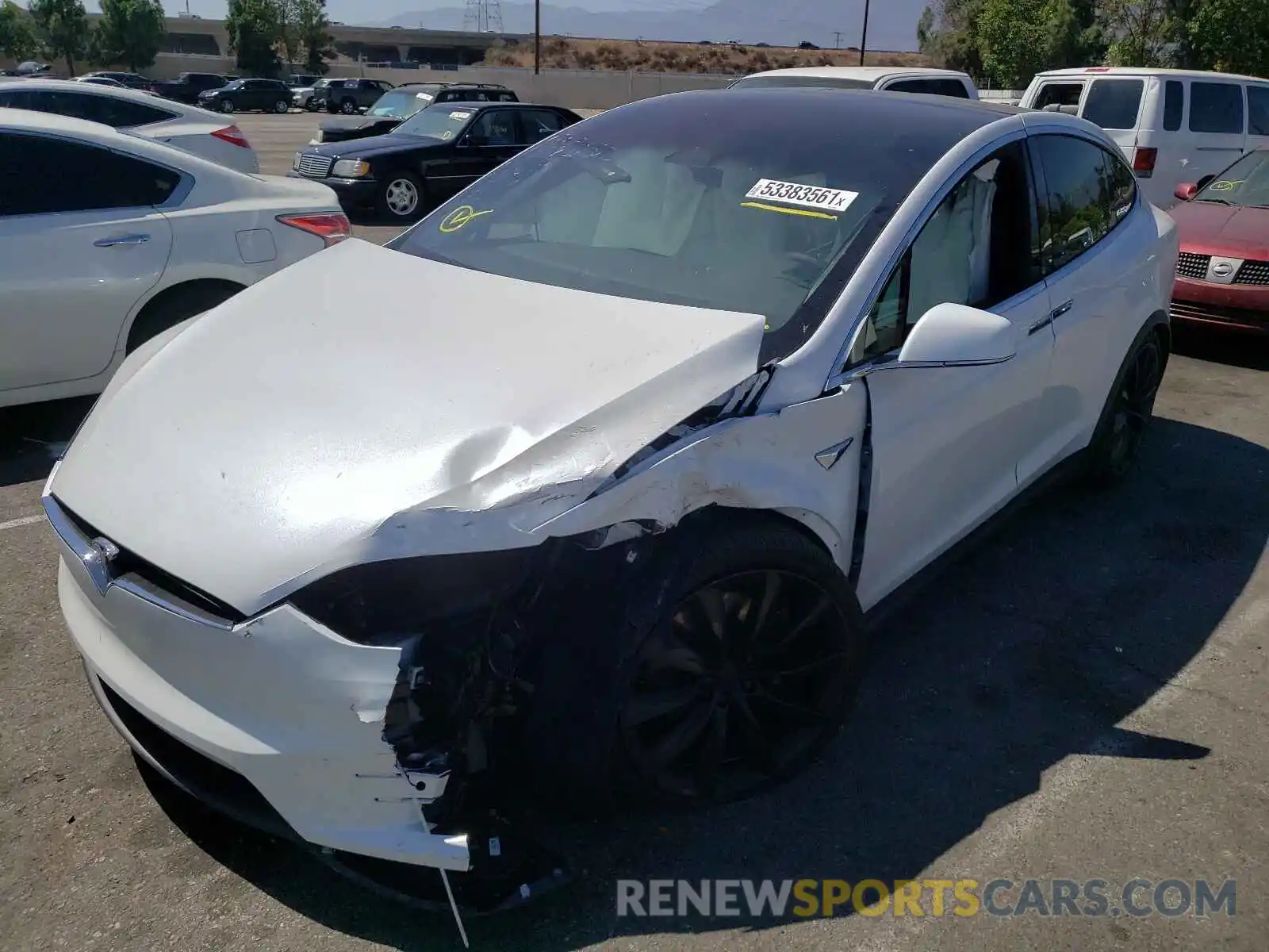 2 Photograph of a damaged car 5YJXCBE20MF323659 TESLA MODEL X 2021