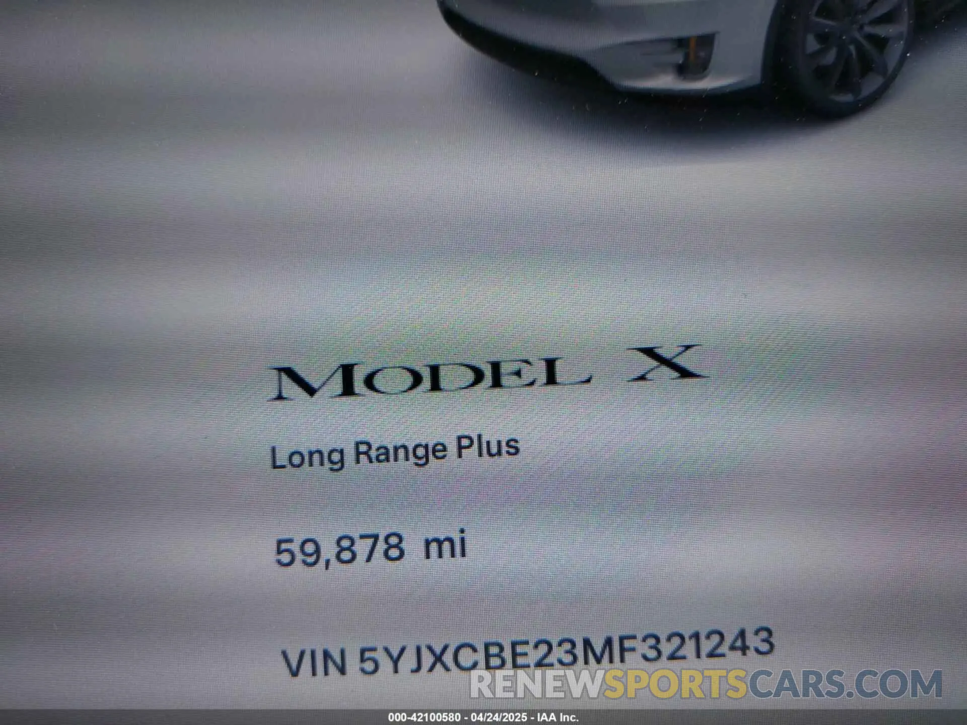 15 Photograph of a damaged car 5YJXCBE23MF321243 TESLA MODEL X 2021