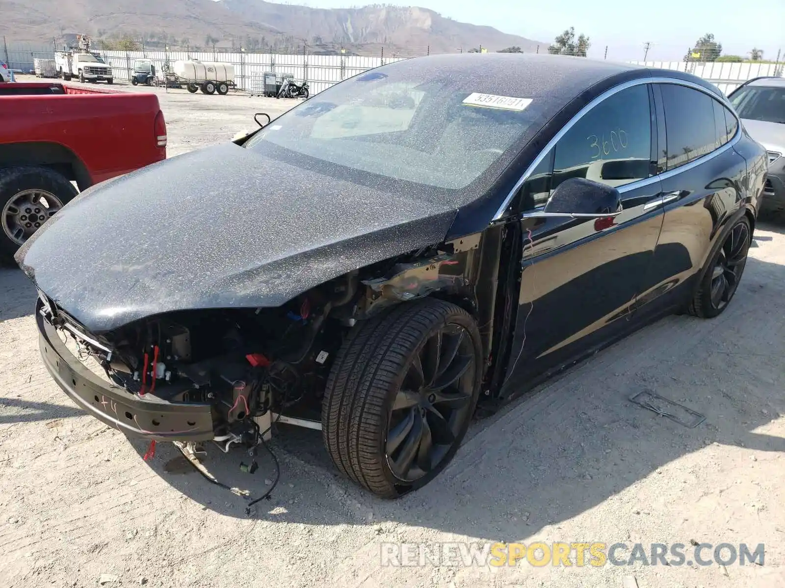 2 Photograph of a damaged car 5YJXCBE23MF325230 TESLA MODEL X 2021