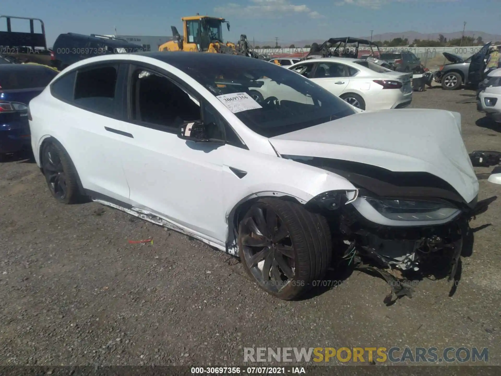 1 Photograph of a damaged car 5YJXCBE42MF323924 TESLA MODEL X 2021