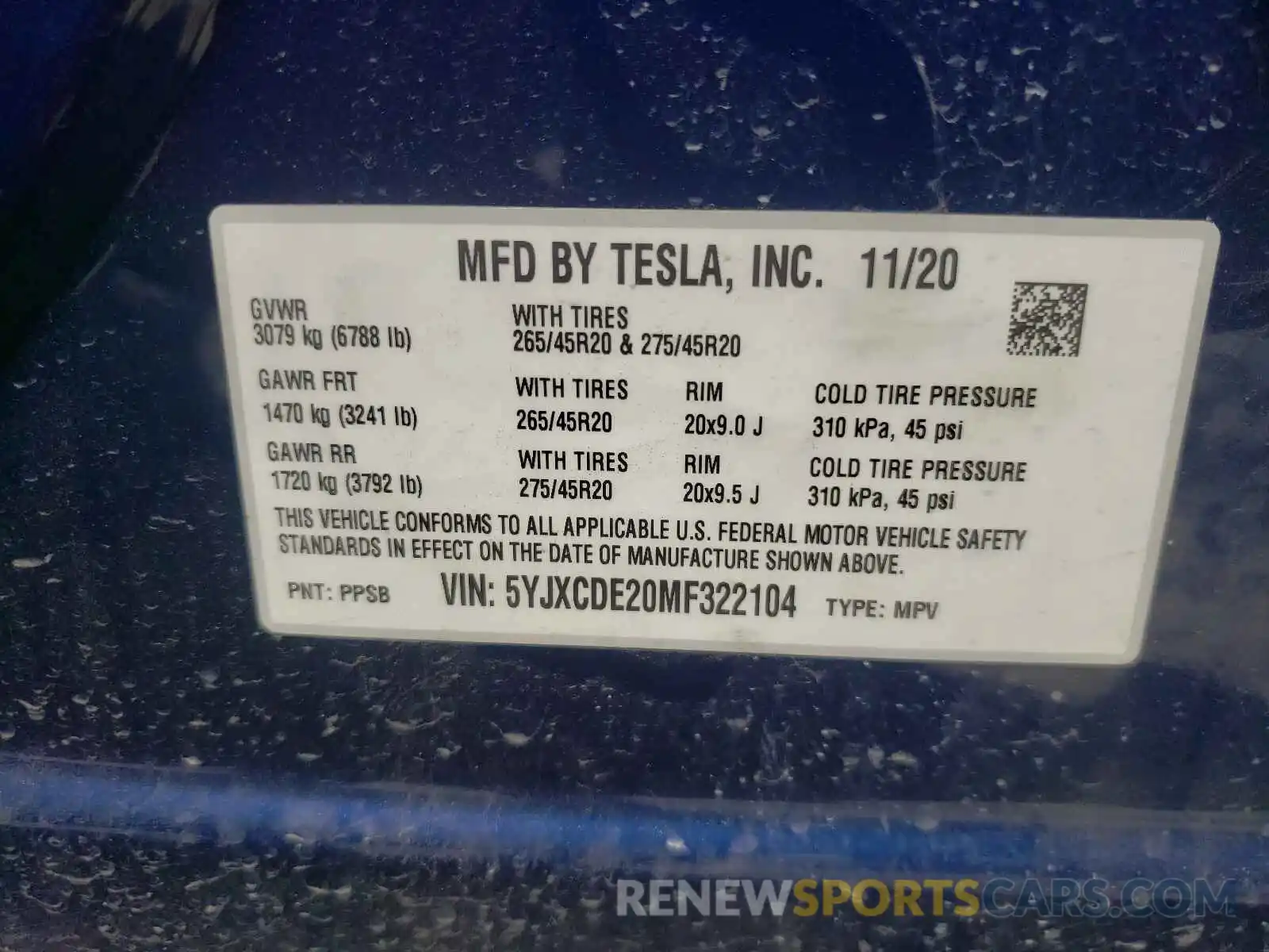 10 Photograph of a damaged car 5YJXCDE20MF322104 TESLA MODEL X 2021