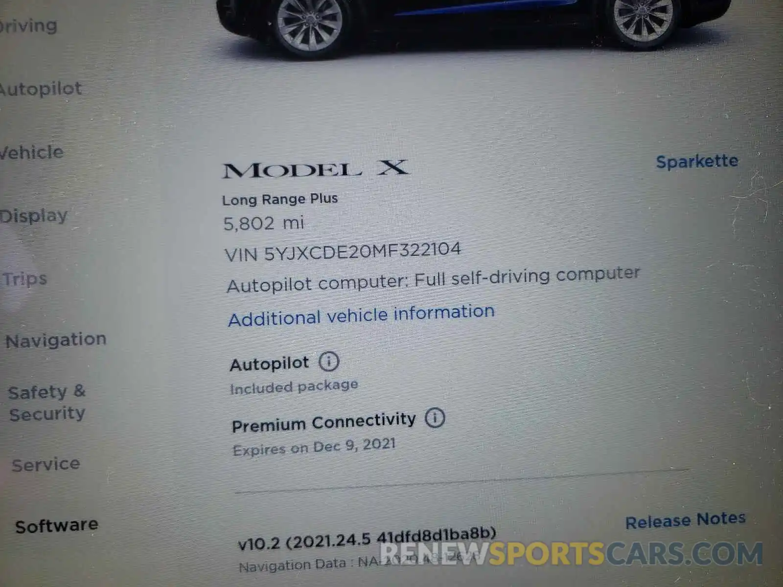 8 Photograph of a damaged car 5YJXCDE20MF322104 TESLA MODEL X 2021