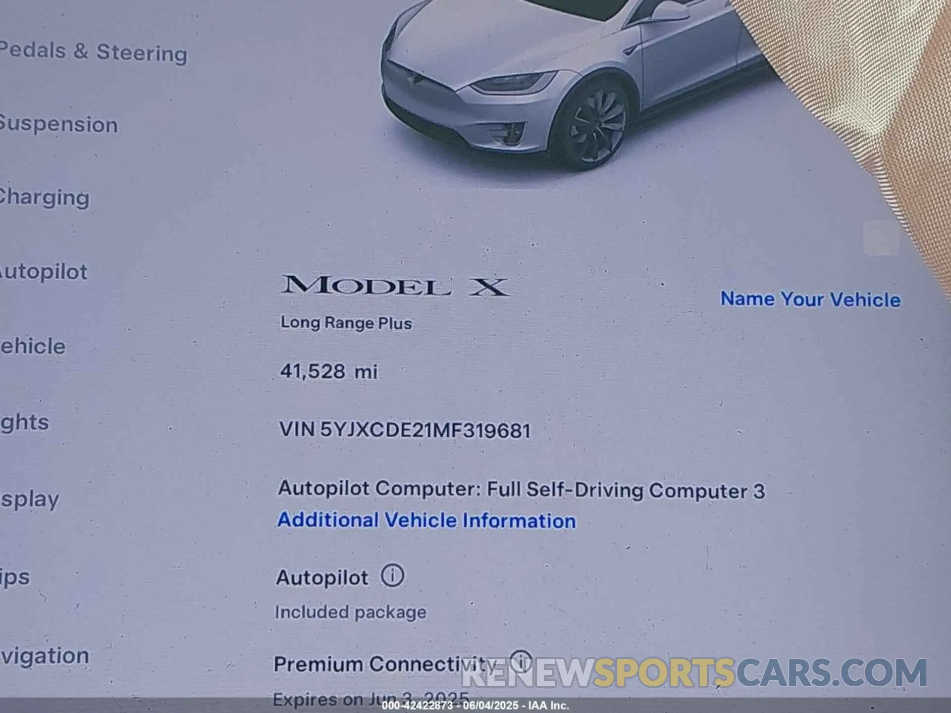 7 Photograph of a damaged car 5YJXCDE21MF319681 TESLA MODEL X 2021