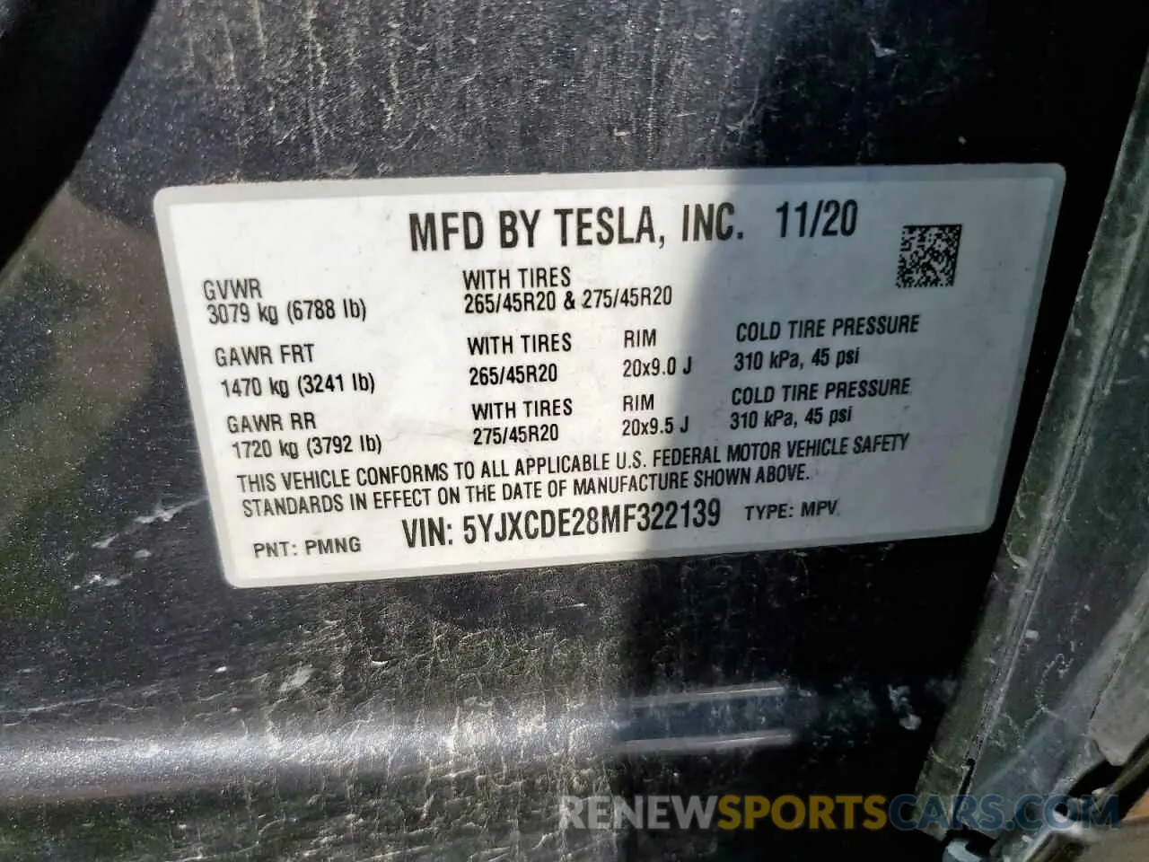 13 Photograph of a damaged car 5YJXCDE28MF322139 TESLA MODEL X 2021