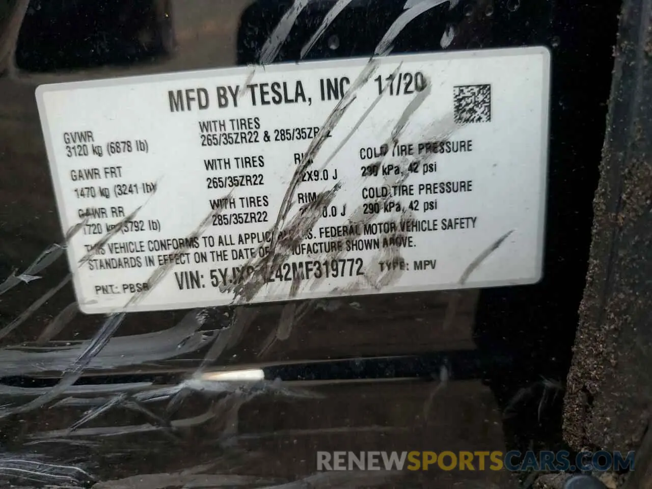 13 Photograph of a damaged car 5YJXCDE42MF319772 TESLA MODEL X 2021