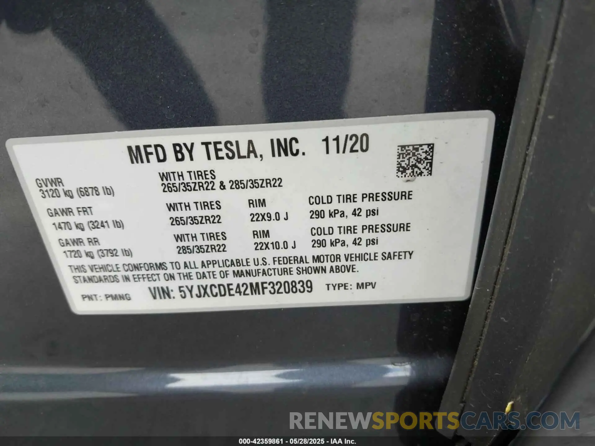 9 Photograph of a damaged car 5YJXCDE42MF320839 TESLA MODEL X 2021