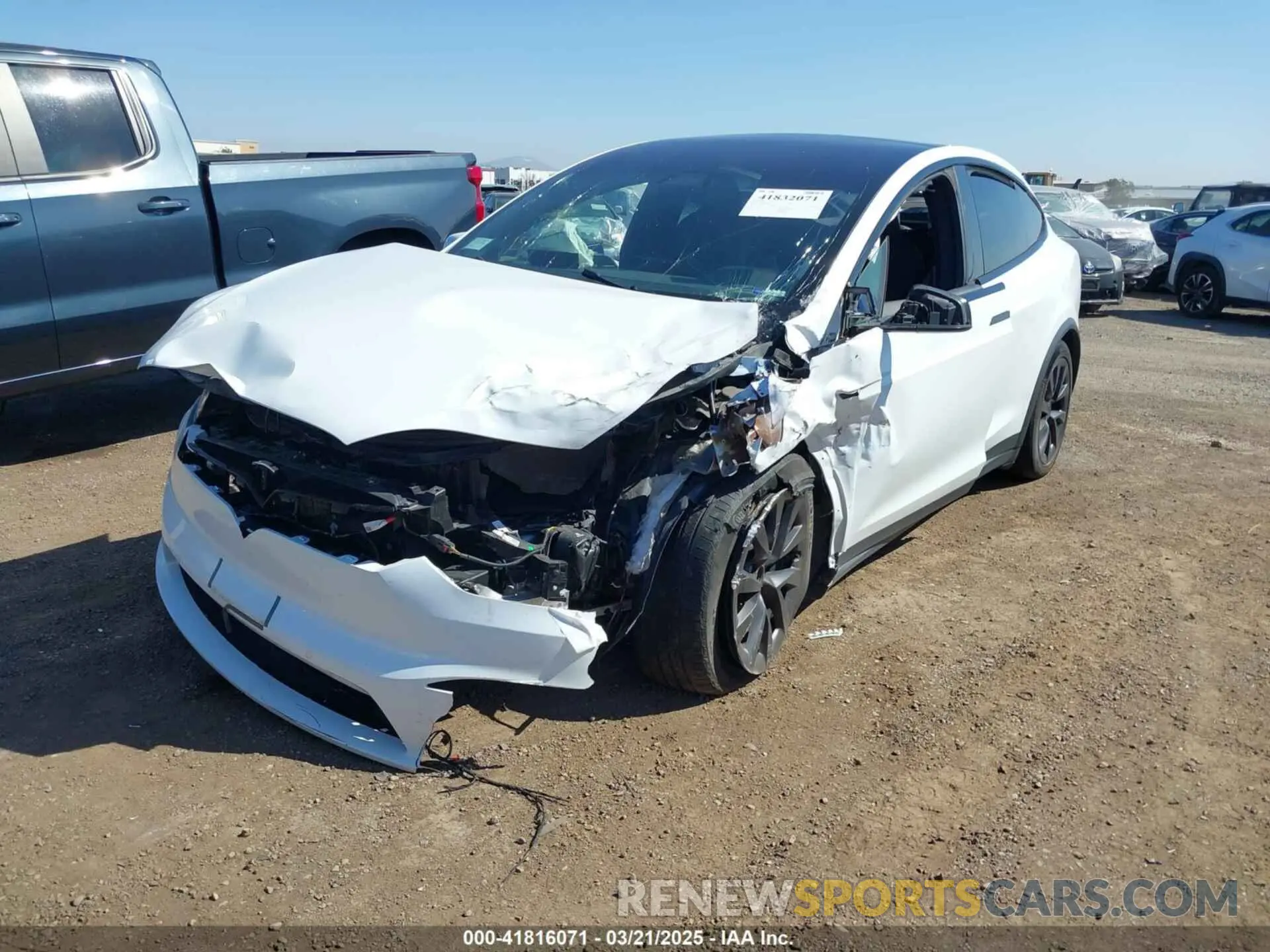 2 Photograph of a damaged car 7SAXCAE55NF349828 TESLA MODEL X 2022