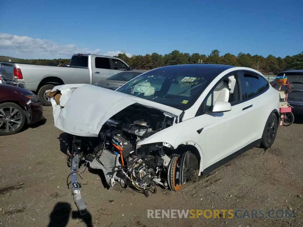 2 Photograph of a damaged car 7SAXCAE55NF354818 TESLA MODEL X 2022