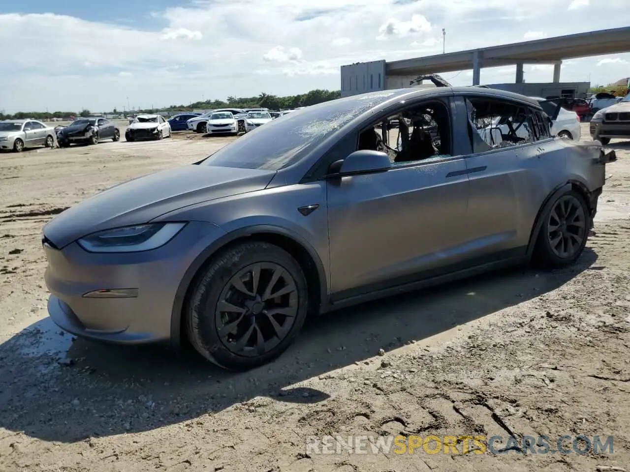 1 Photograph of a damaged car 7SAXCAE59NF346625 TESLA MODEL X 2022