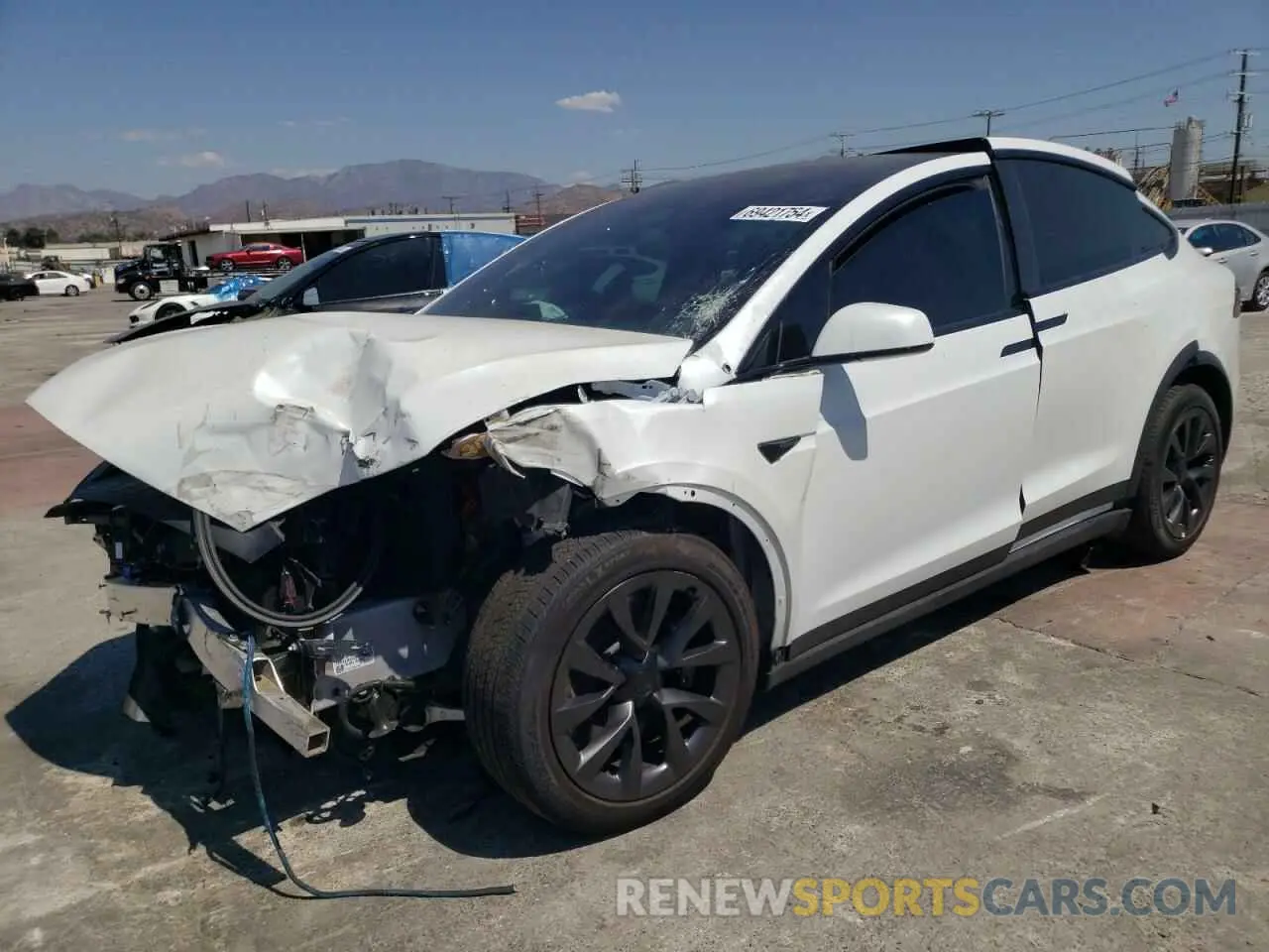 1 Photograph of a damaged car 7SAXCBE52NF349503 TESLA MODEL X 2022