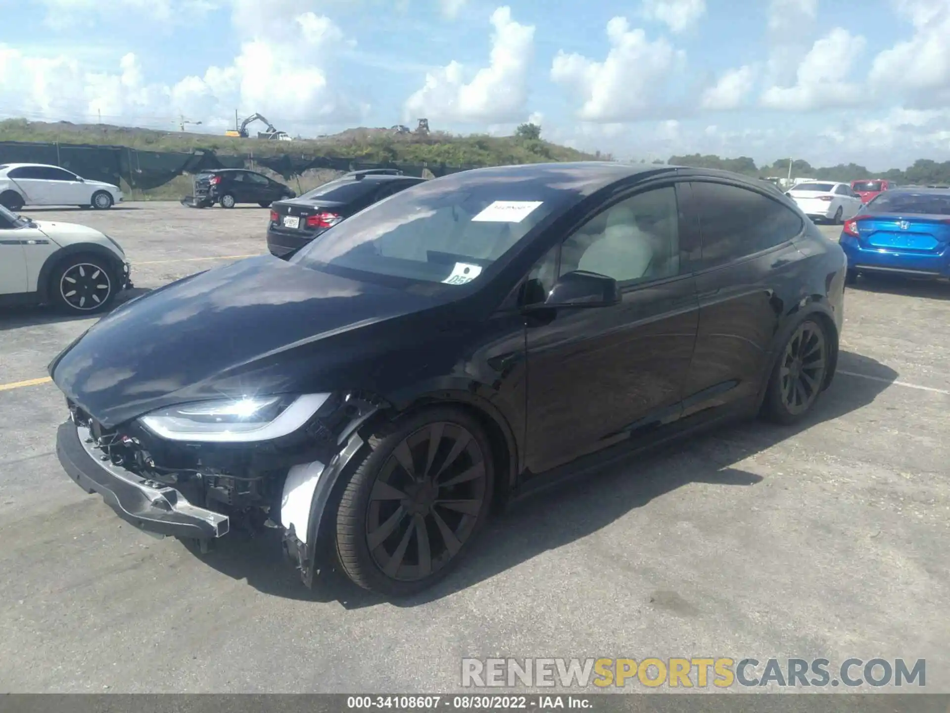 2 Photograph of a damaged car 7SAXCBE53NF331205 TESLA MODEL X 2022