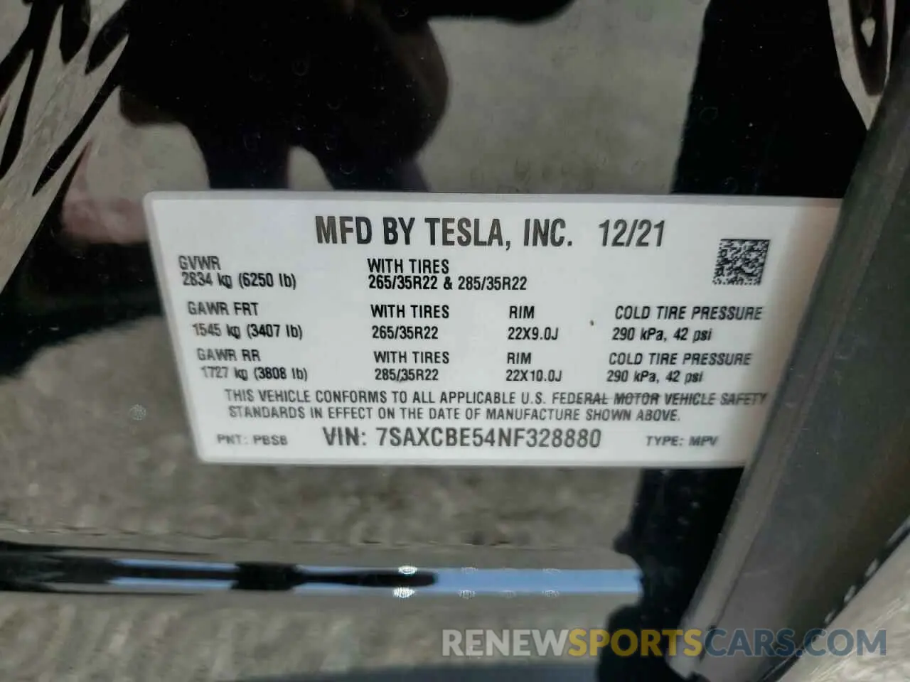 14 Photograph of a damaged car 7SAXCBE54NF328880 TESLA MODEL X 2022