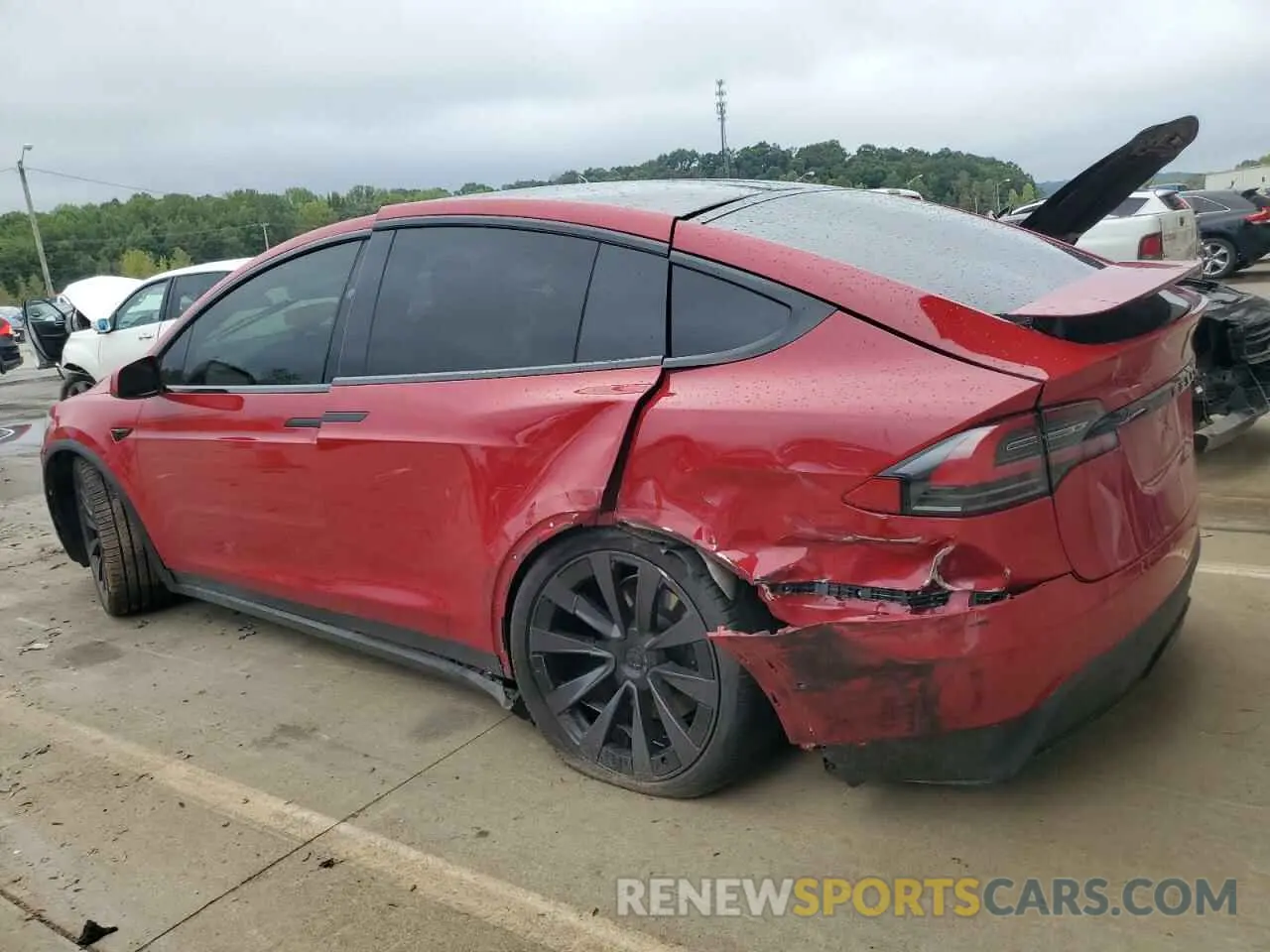 2 Photograph of a damaged car 7SAXCBE55NF328970 TESLA MODEL X 2022