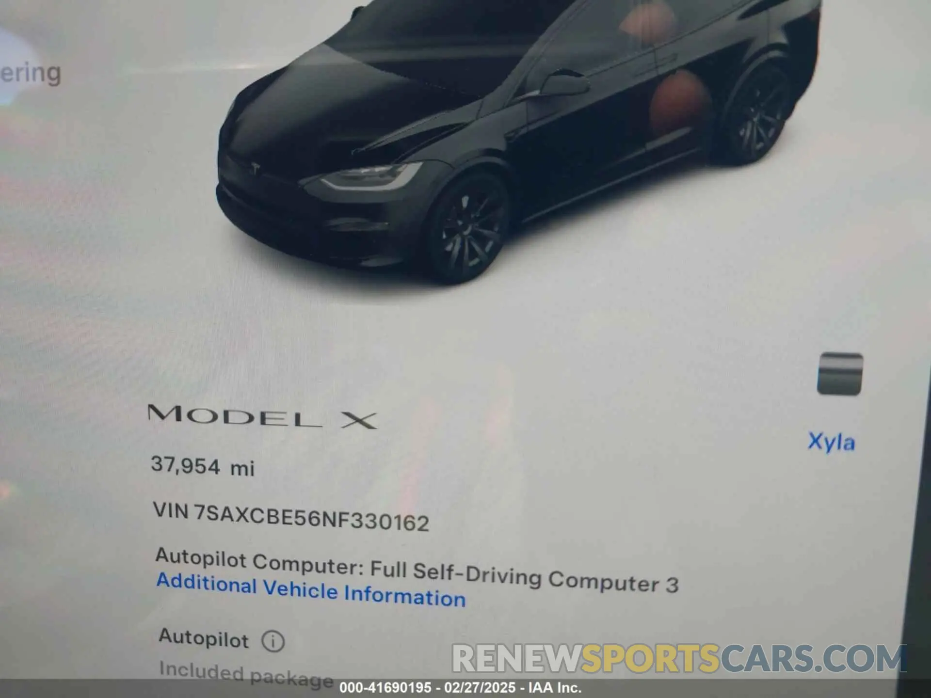 6 Photograph of a damaged car 7SAXCBE56NF330162 TESLA MODEL X 2022