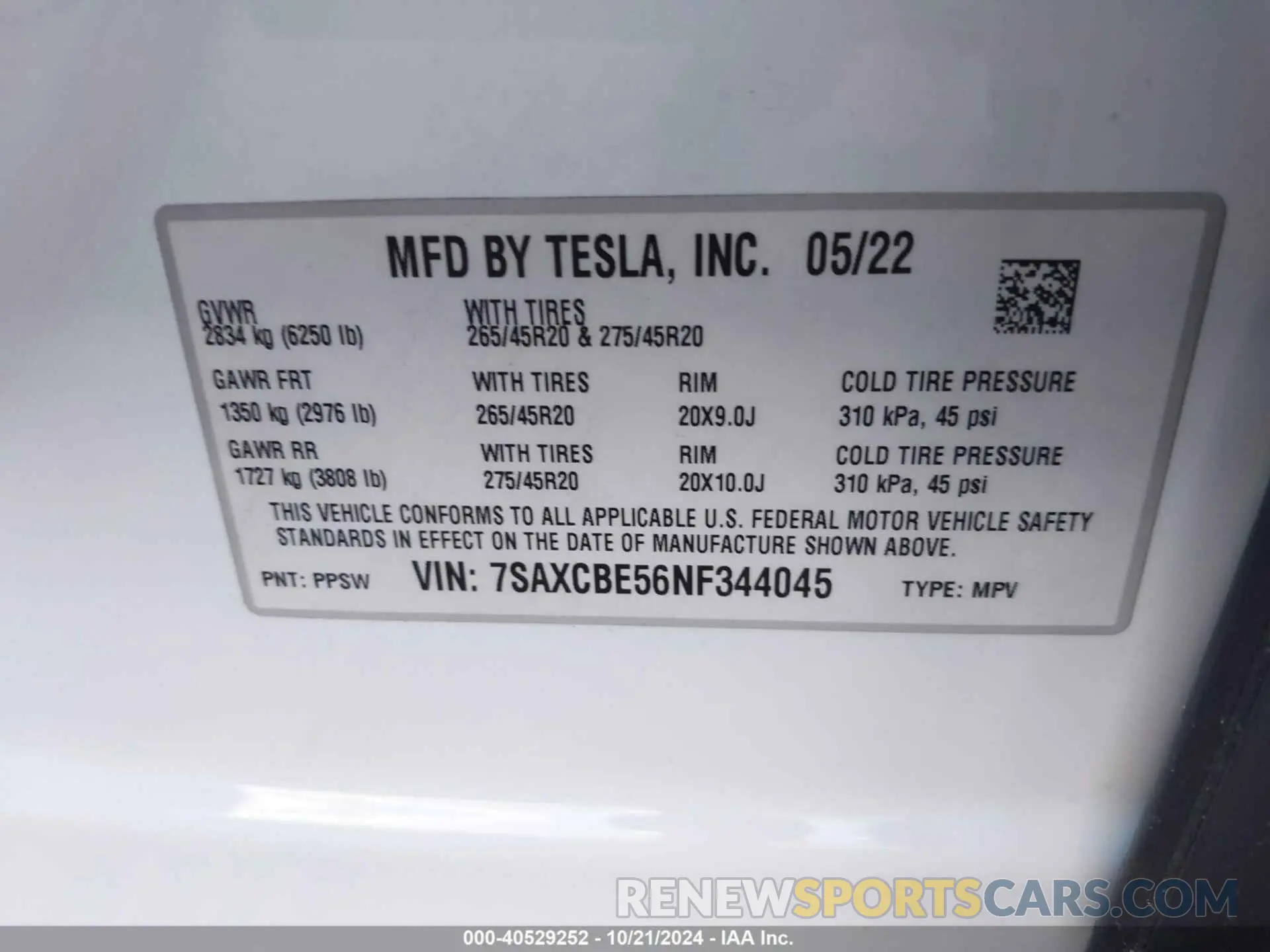 9 Photograph of a damaged car 7SAXCBE56NF344045 TESLA MODEL X 2022