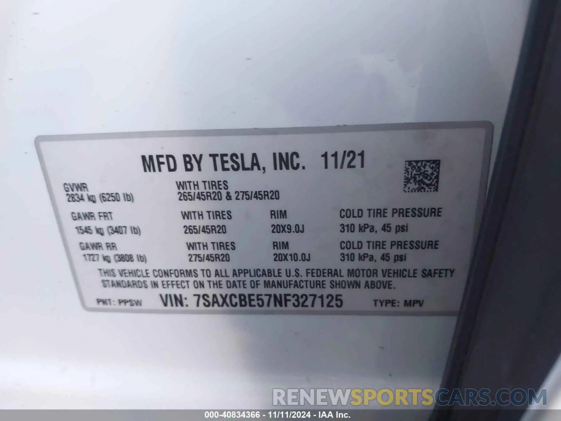 9 Photograph of a damaged car 7SAXCBE57NF327125 TESLA MODEL X 2022