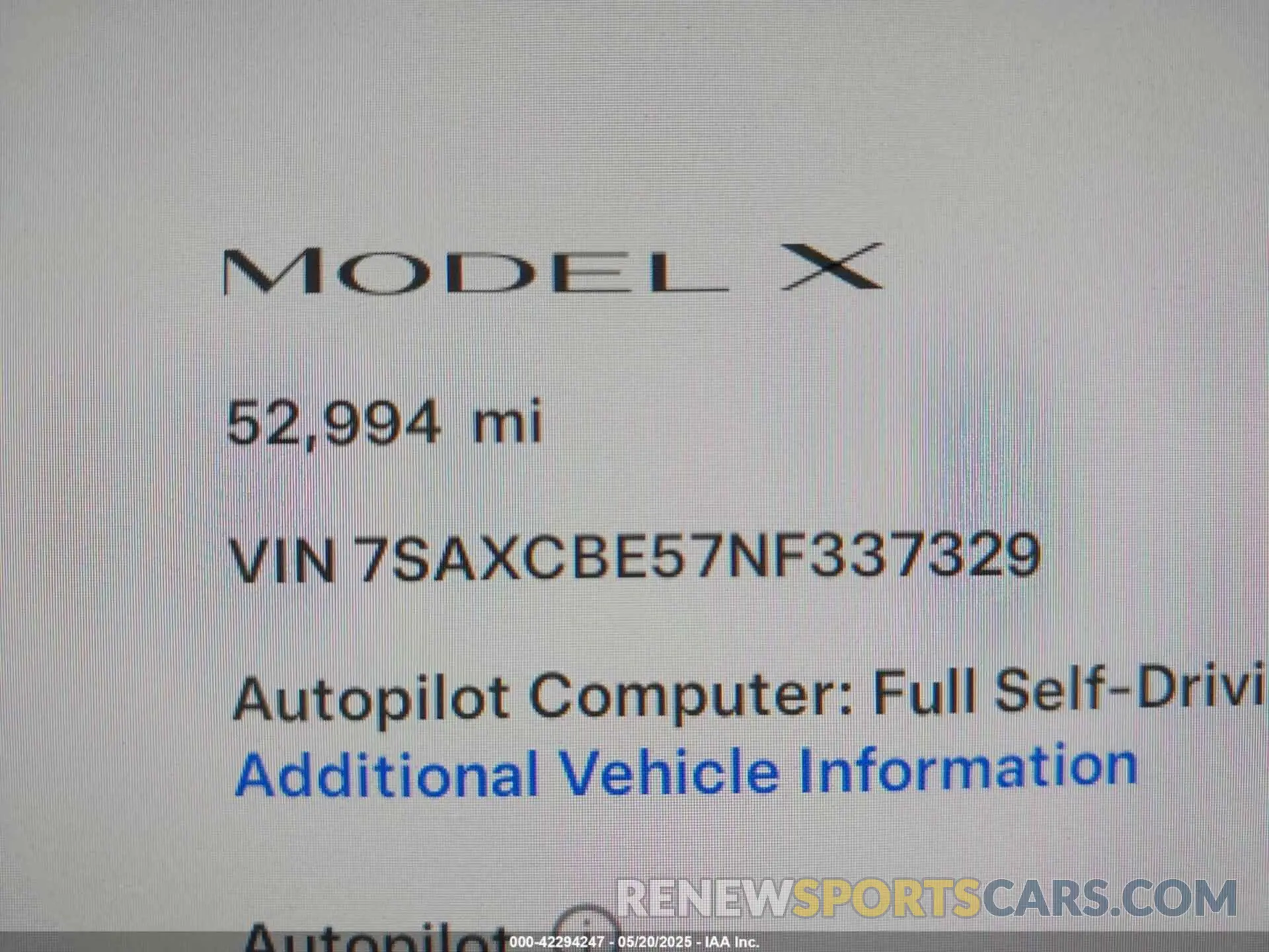 15 Photograph of a damaged car 7SAXCBE57NF337329 TESLA MODEL X 2022