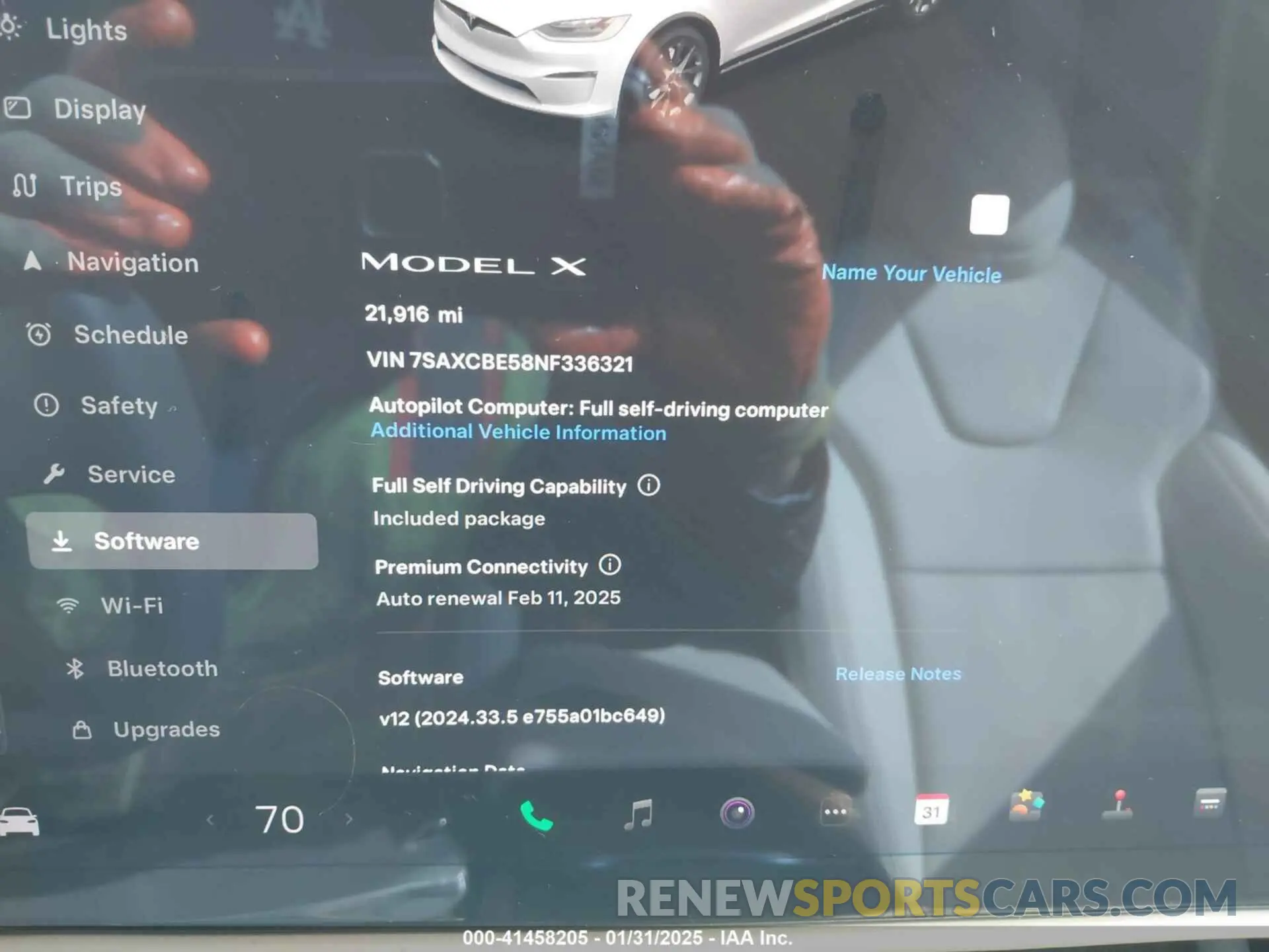 7 Photograph of a damaged car 7SAXCBE58NF336321 TESLA MODEL X 2022