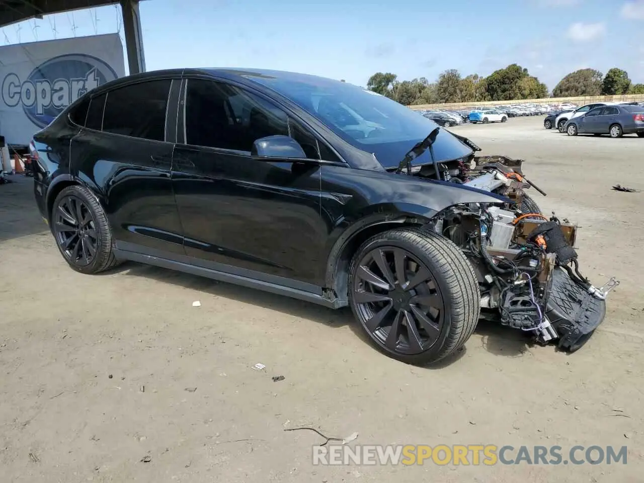 4 Photograph of a damaged car 7SAXCBE59NF330091 TESLA MODEL X 2022