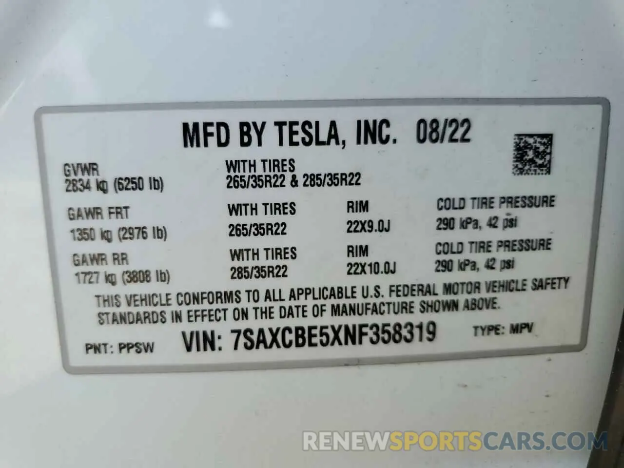 13 Photograph of a damaged car 7SAXCBE5XNF358319 TESLA MODEL X 2022