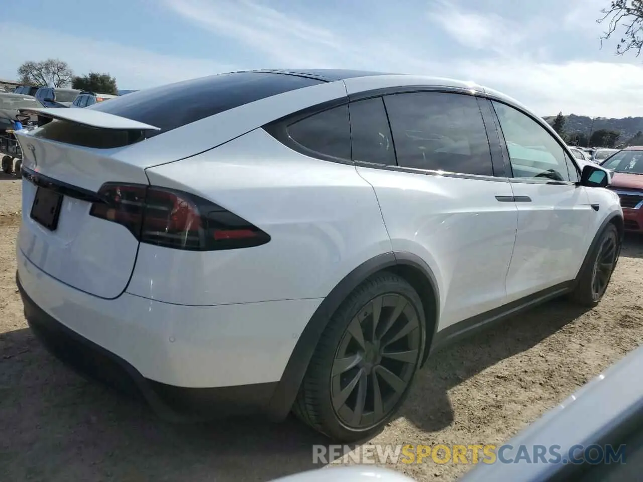 3 Photograph of a damaged car 7SAXCBE5XNF358319 TESLA MODEL X 2022