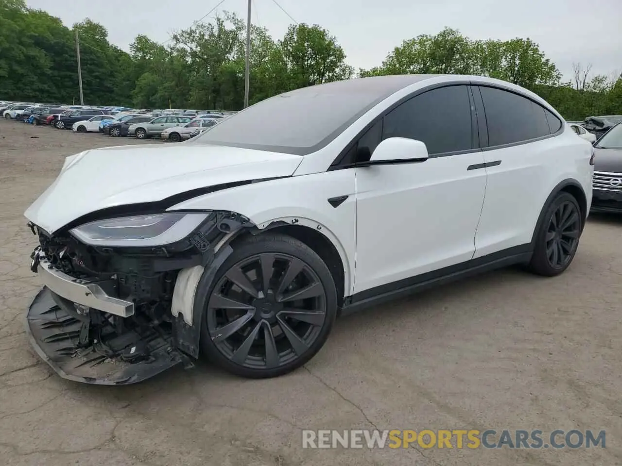 1 Photograph of a damaged car 7SAXCBE60NF329534 TESLA MODEL X 2022