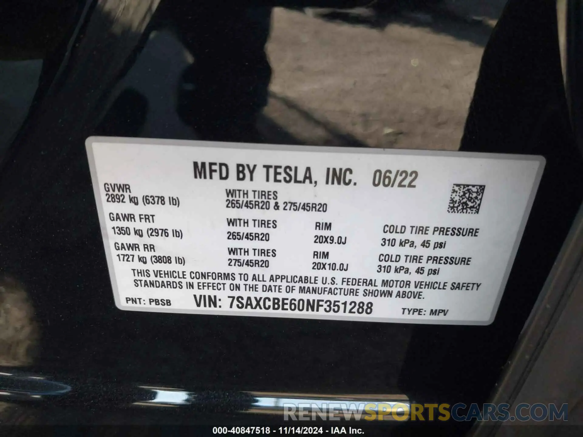 9 Photograph of a damaged car 7SAXCBE60NF351288 TESLA MODEL X 2022