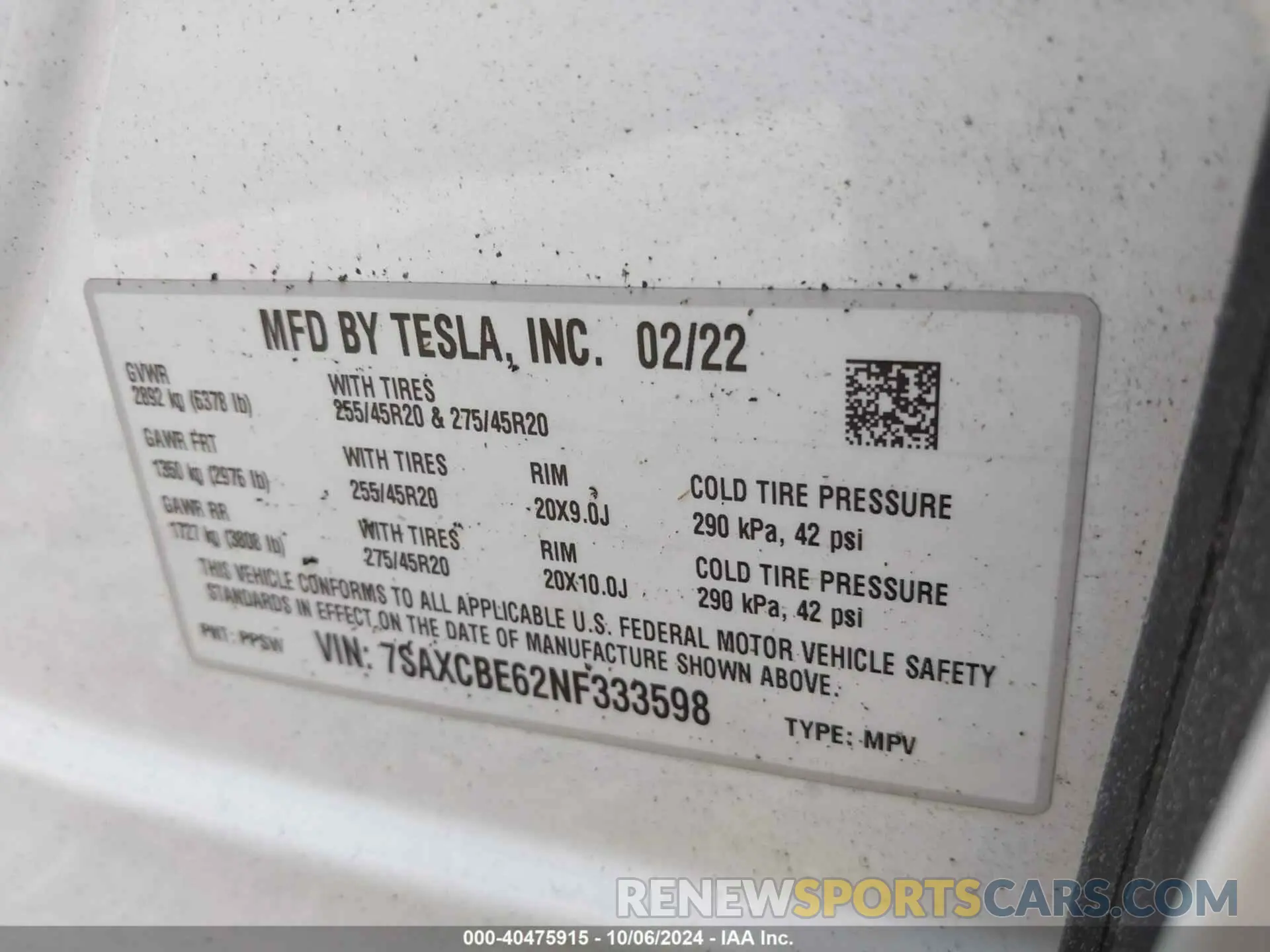 9 Photograph of a damaged car 7SAXCBE62NF333598 TESLA MODEL X 2022