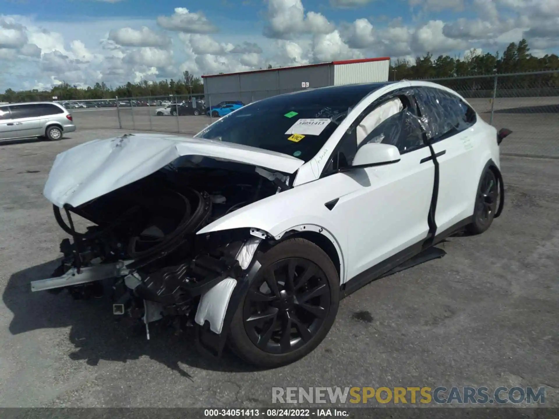 2 Photograph of a damaged car 7SAXCBE62NF342091 TESLA MODEL X 2022