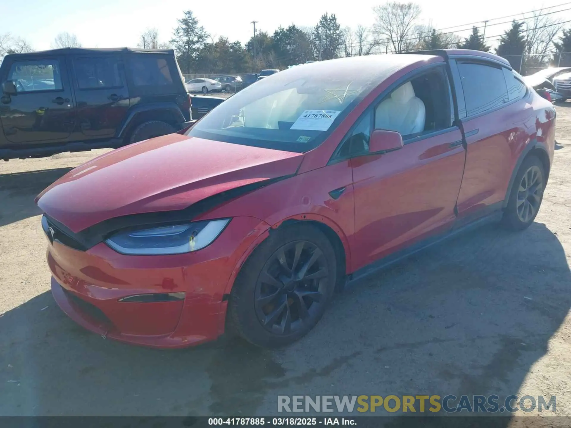 2 Photograph of a damaged car 7SAXCBE62NF355956 TESLA MODEL X 2022