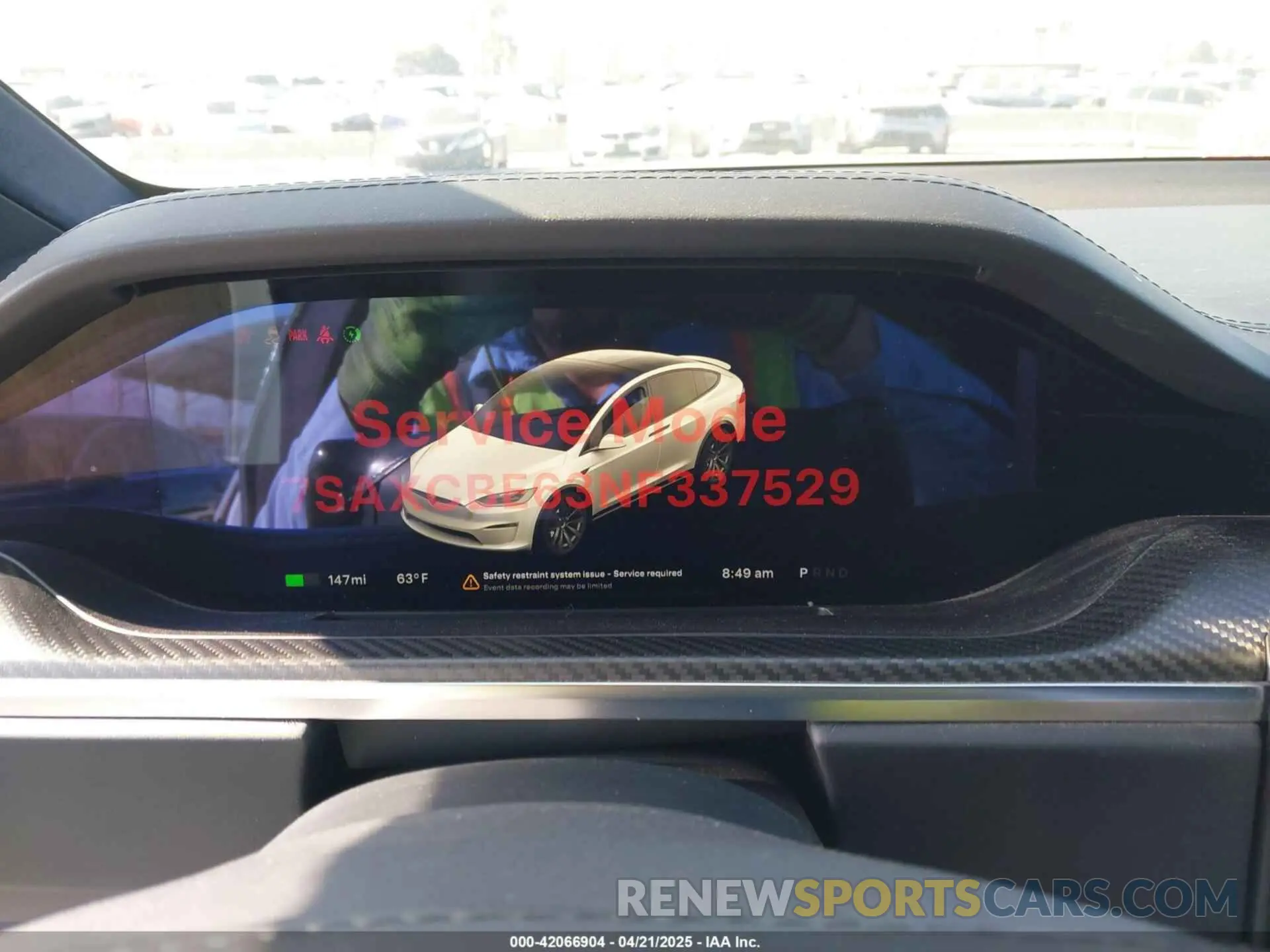 20 Photograph of a damaged car 7SAXCBE63NF337529 TESLA MODEL X 2022