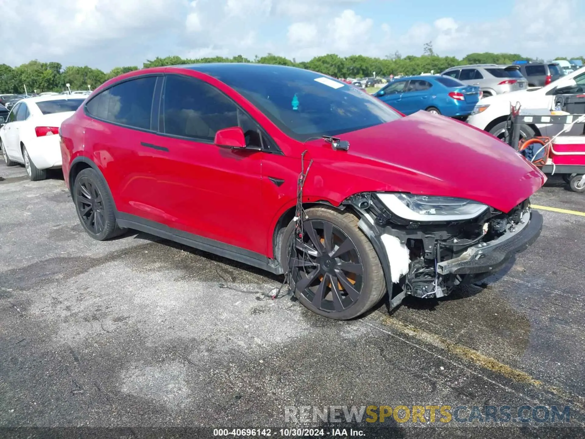 1 Photograph of a damaged car 7SAXCBE65NF332929 TESLA MODEL X 2022