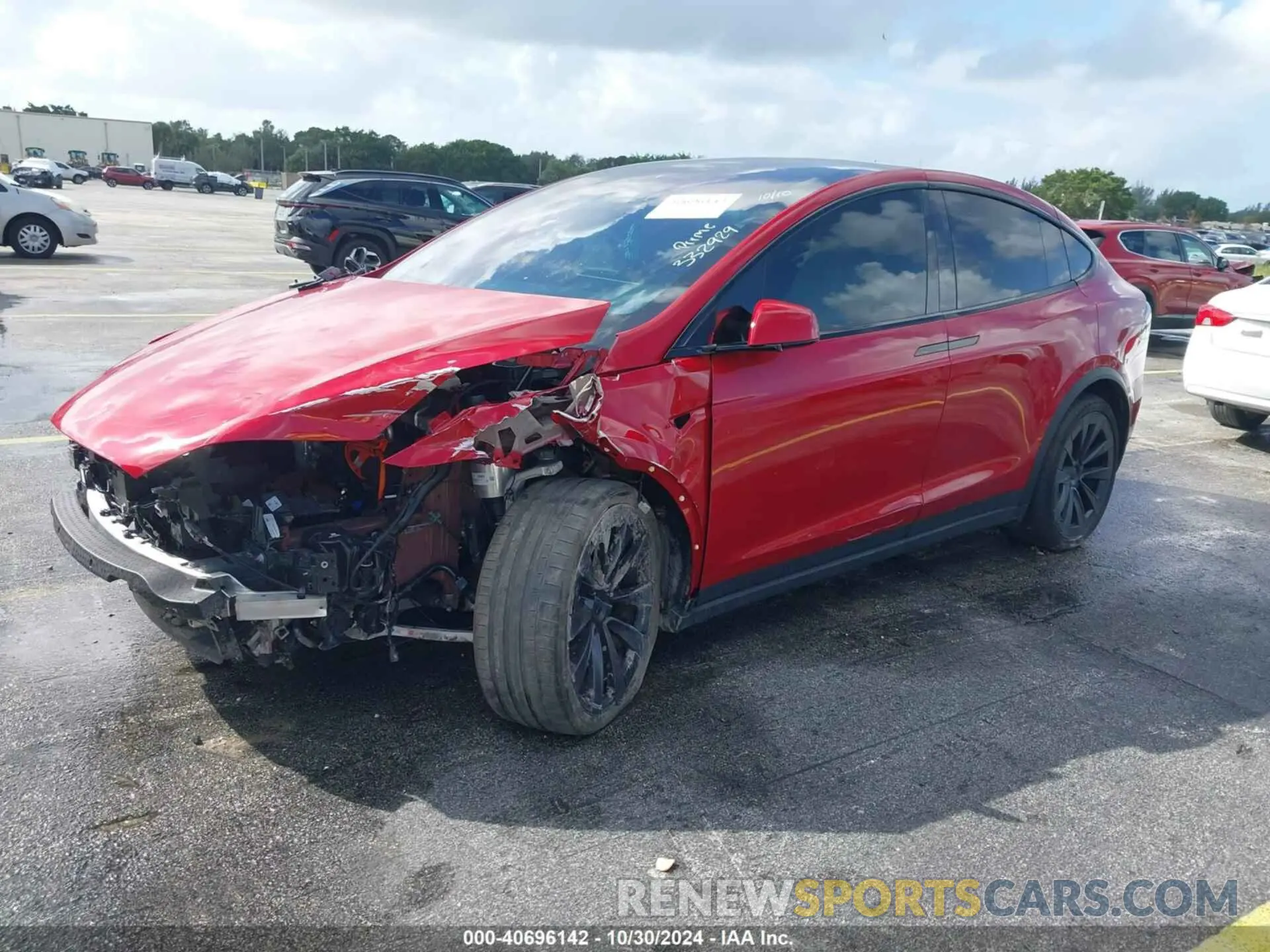 2 Photograph of a damaged car 7SAXCBE65NF332929 TESLA MODEL X 2022