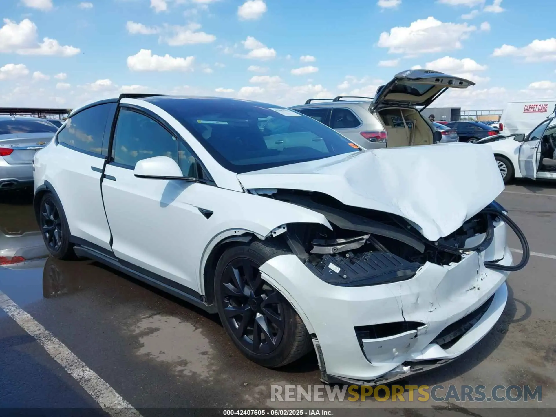 1 Photograph of a damaged car 7SAXCBE66NF351490 TESLA MODEL X 2022