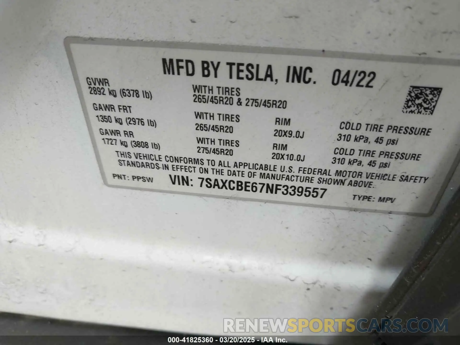 9 Photograph of a damaged car 7SAXCBE67NF339557 TESLA MODEL X 2022