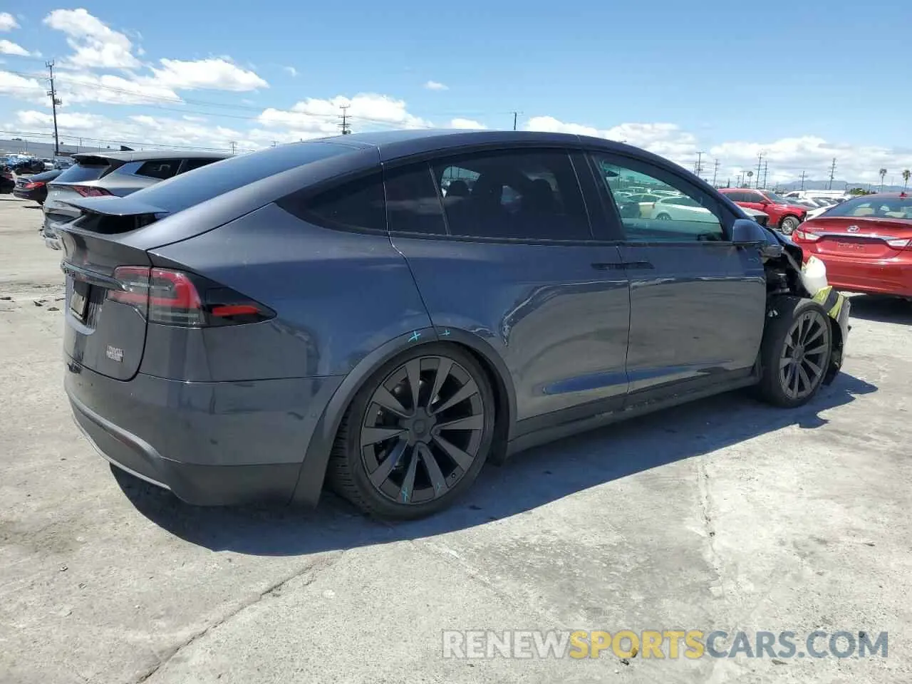 3 Photograph of a damaged car 7SAXCBE68NF362443 TESLA MODEL X 2022