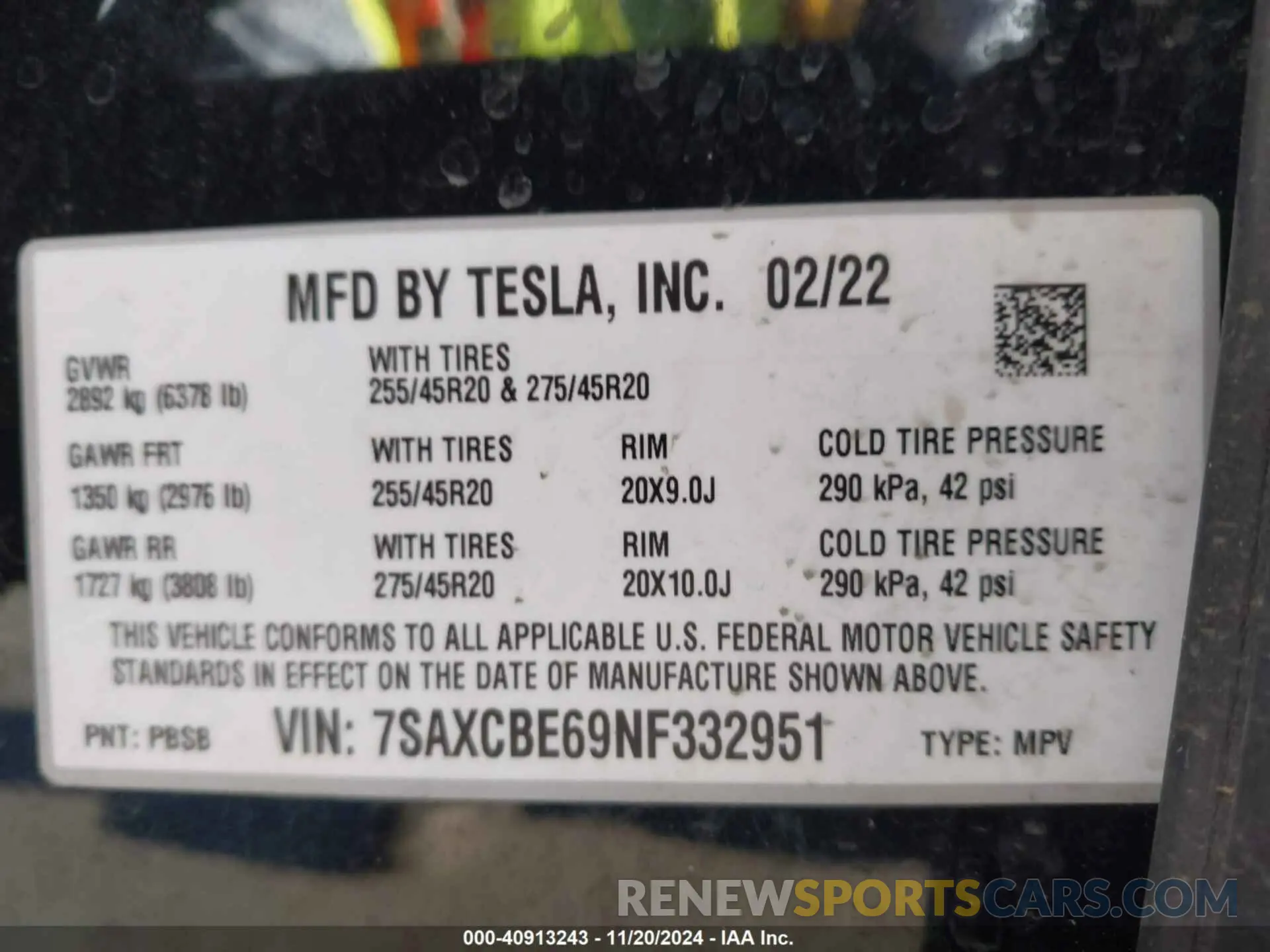 9 Photograph of a damaged car 7SAXCBE69NF332951 TESLA MODEL X 2022