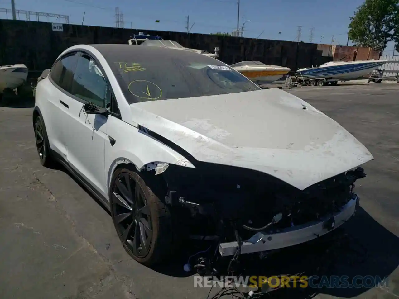 1 Photograph of a damaged car 7SAXCBE69NF337308 TESLA MODEL X 2022